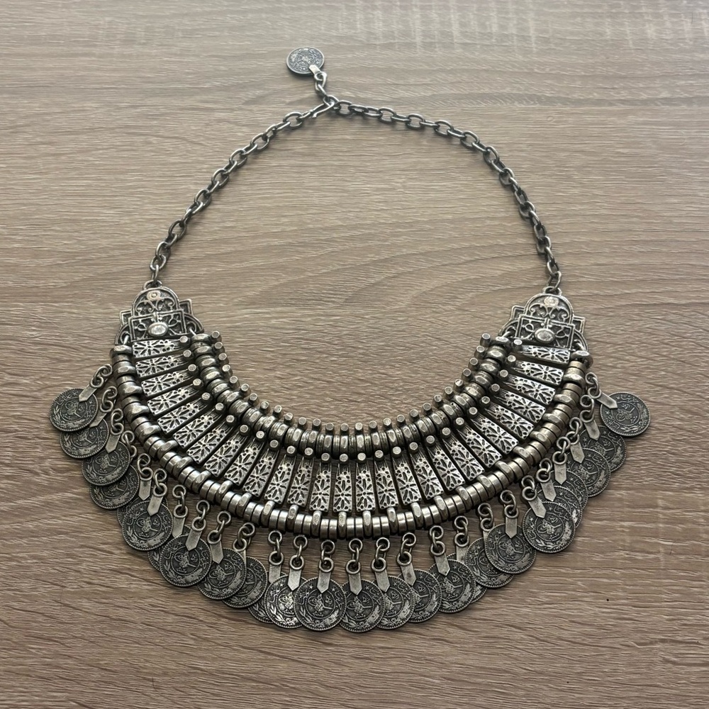 Sundance Antique Metal Statement Necklace